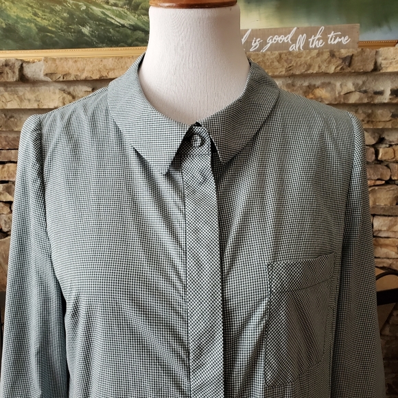 🆕Anne Klein Cotton Checkered pattern 3/4 sleeves Tunic Dresses - Picture 3 of 16